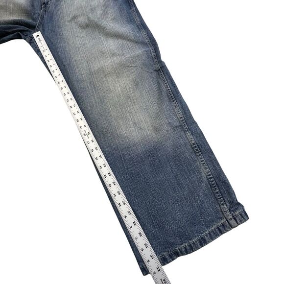 Vintage Dodeca Jeans Mens 42x32 Blue Denim Baggy Wide Leg Hip Hop Grunge Y2K - Picture 11 of 12